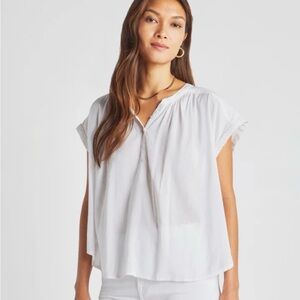 Splendid Oversized White Paloma Blouse Size M